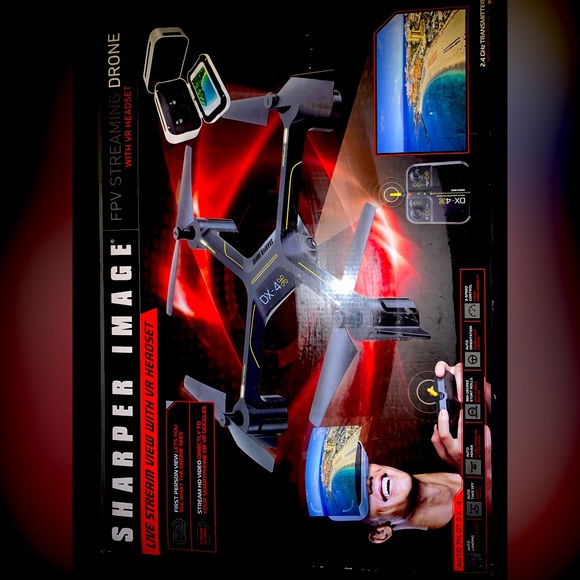 Sharper Image DX-4 HD Video Streaming Drone With Box Propellers And ChargeR - Picture 1 of 2